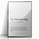 Funny St. Patrick’s Day Wall Art – Irish Typography Print Decor