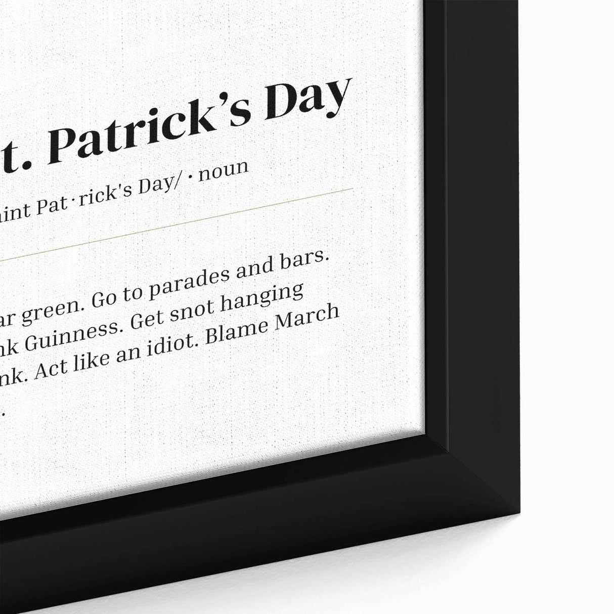 Funny St. Patrick’s Day Wall Art – Irish Typography Print Decor