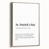 Funny St. Patrick’s Day Wall Art – Irish Typography Print Decor