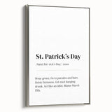 Funny St. Patrick’s Day Wall Art – Irish Typography Print Decor