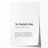 Funny St. Patrick’s Day Wall Art – Irish Typography Print Decor