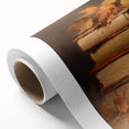 Vintage Fall Wall Art - Rustic Books & Autumn Leaves Canvas