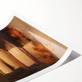 Vintage Fall Wall Art - Rustic Books & Autumn Leaves Canvas