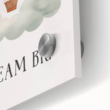 Dream Big Hot Air Balloon Nursery Wall Art - Baby Room Decor