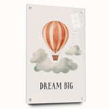 Dream Big Hot Air Balloon Nursery Wall Art - Baby Room Decor