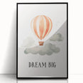 Dream Big Hot Air Balloon Nursery Wall Art - Baby Room Decor