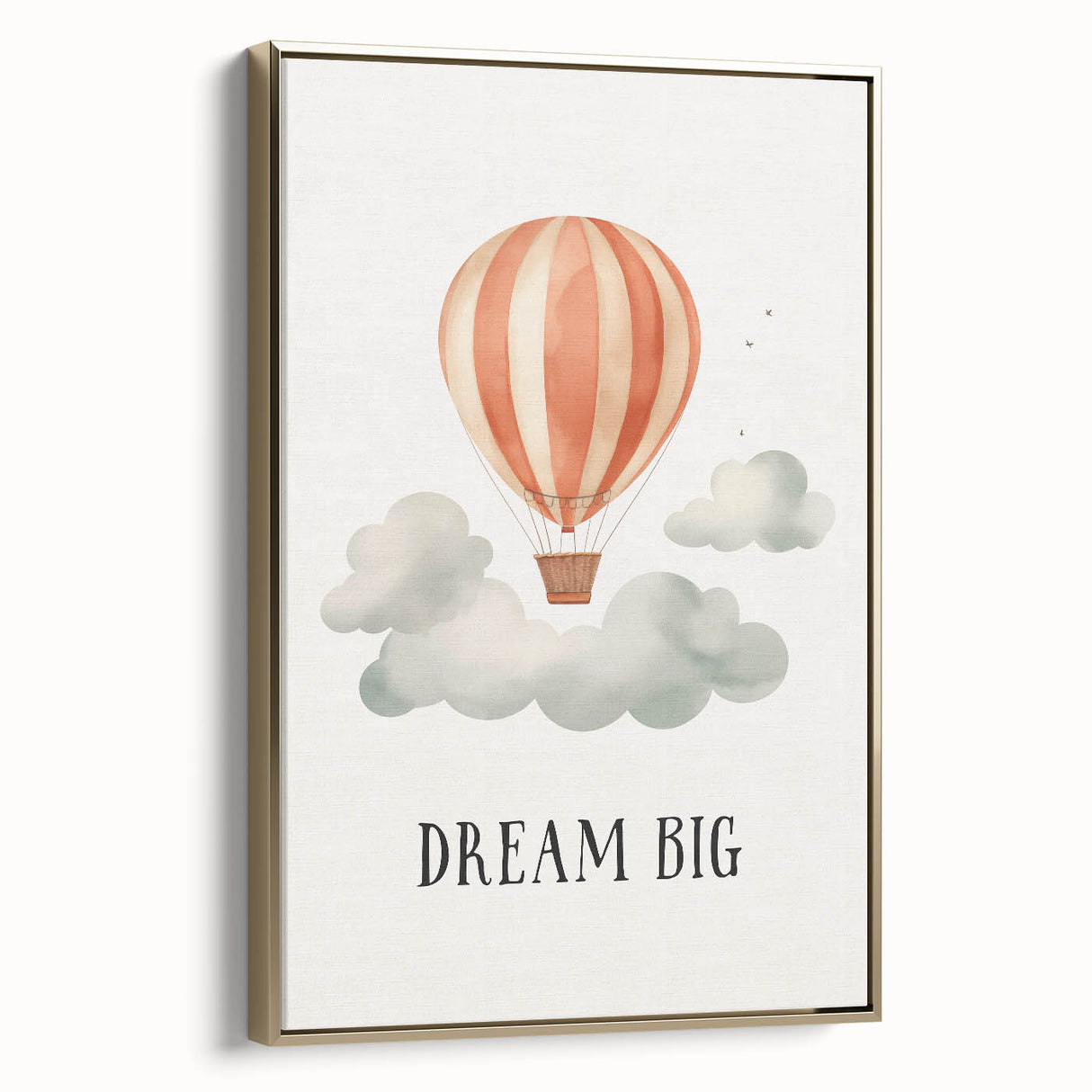 Dream Big Hot Air Balloon Nursery Wall Art - Baby Room Decor