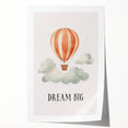 Dream Big Hot Air Balloon Nursery Wall Art - Baby Room Decor