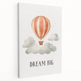 Dream Big Hot Air Balloon Nursery Wall Art - Baby Room Decor