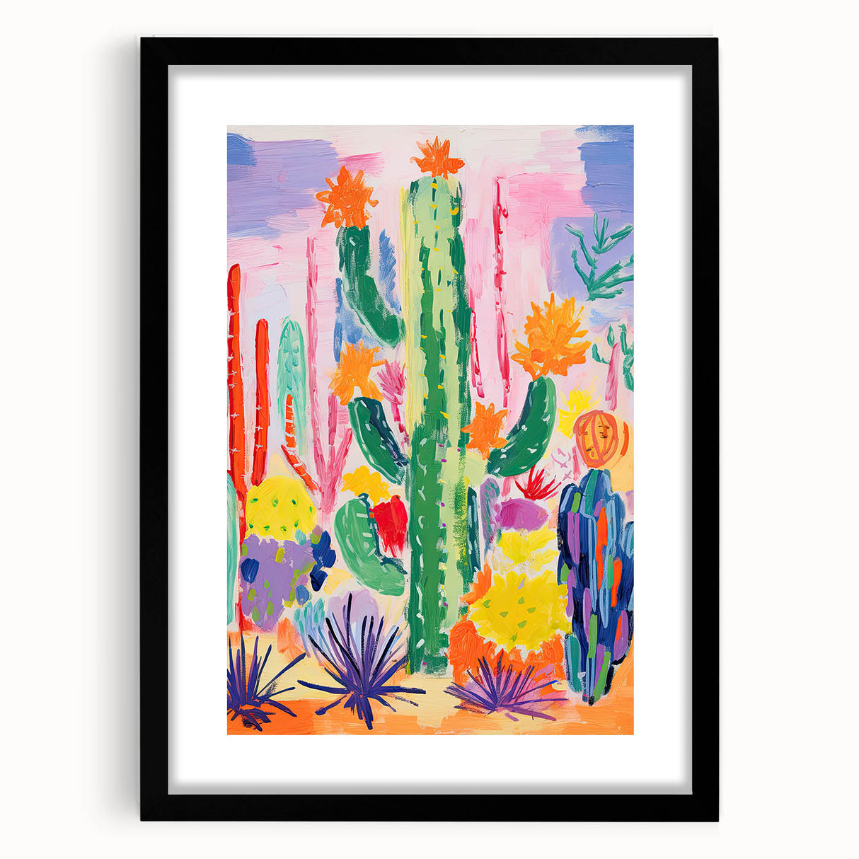 Children's Wall Art Prints - Cactus Garden Nursery Wall Decor