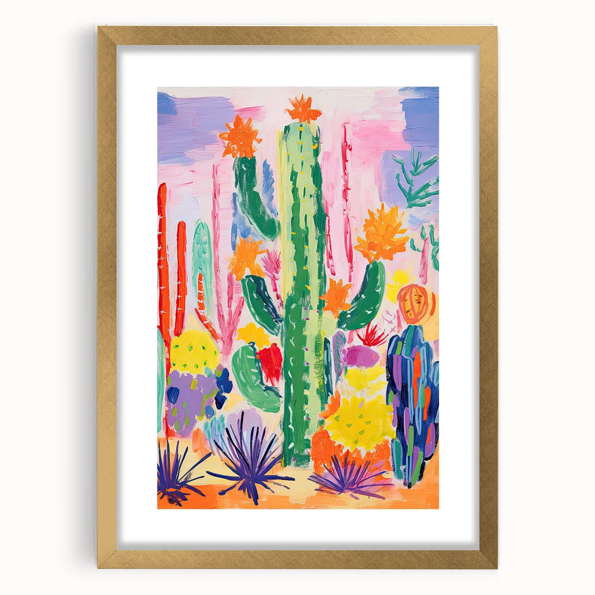 Children's Wall Art Prints - Cactus Garden Nursery Wall Decor