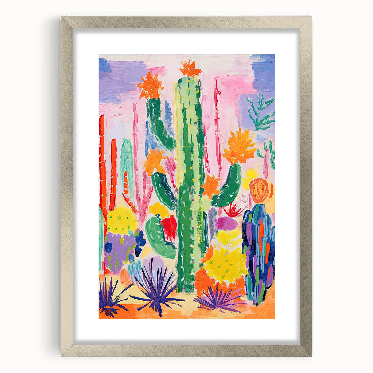 Children's Wall Art Prints - Cactus Garden Nursery Wall Decor