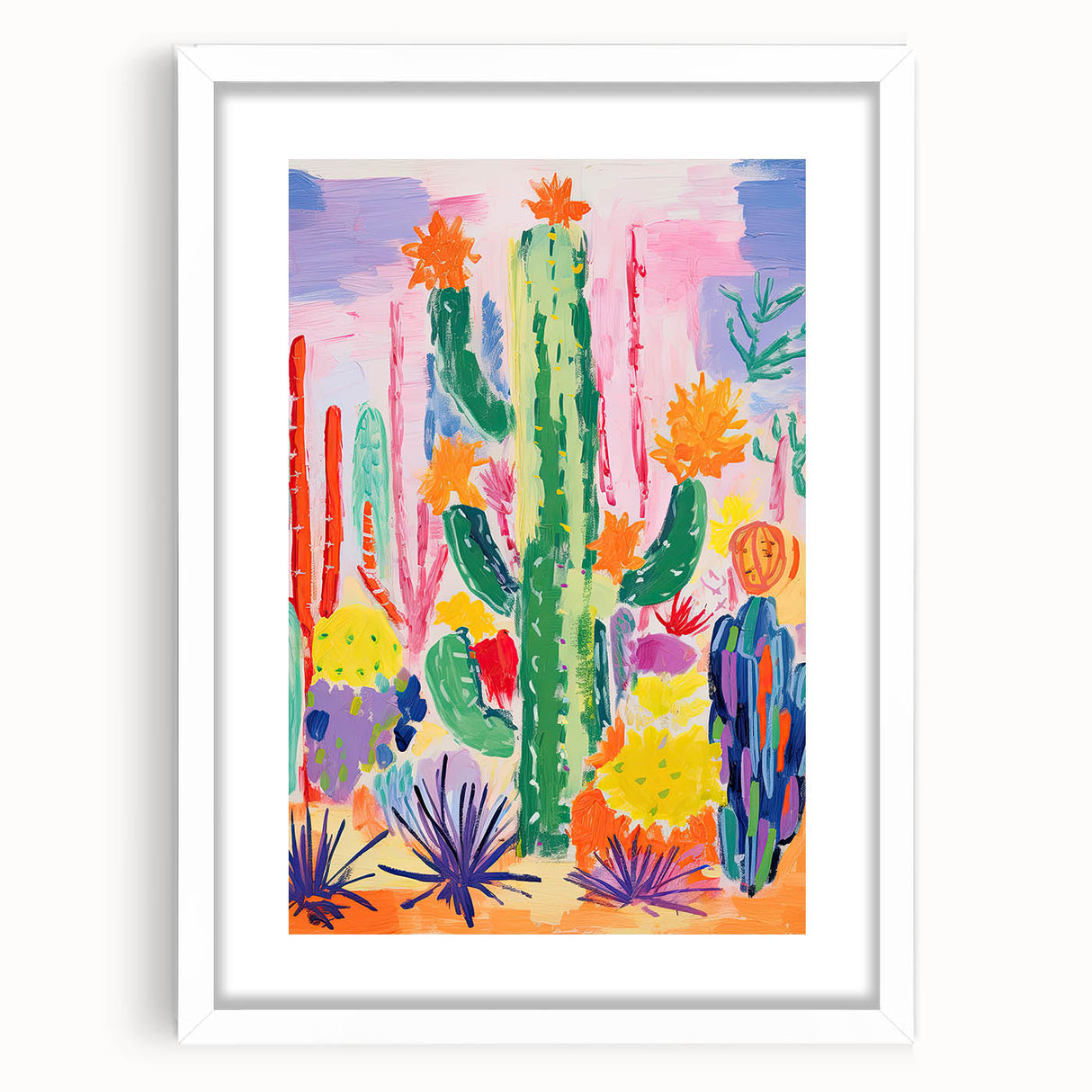 Children's Wall Art Prints - Cactus Garden Nursery Wall Decor