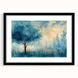 Black landscape frame with mat, showcasing an elegant front view, perfect for displaying artwork or photographs in home decor settings, enhancing aesthetic appeal.