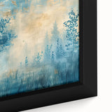 Close-up of a framed landscape canvas print showcasing vibrant African-inspired wall art, highlighting intricate patterns and earthy tones, perfect for home decor.