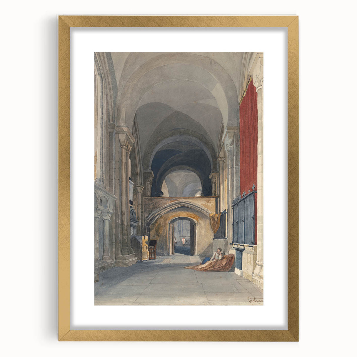 Medieval Wall Art - Gothic Norwich Cathedral North Aisle Interior Print
