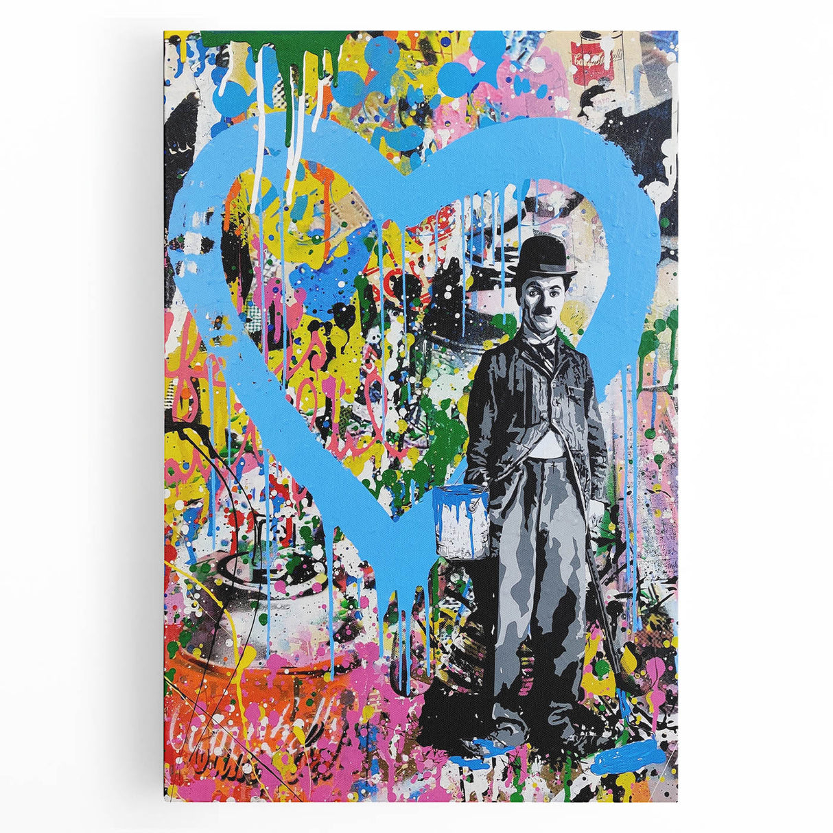 Vibrant Pop Art Wall Art - Graffiti Soup Can Canvas Print
