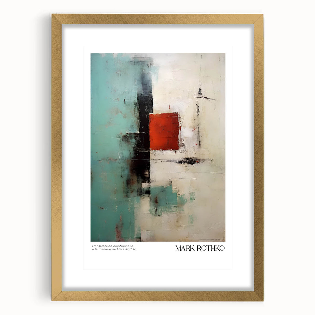 Extra large abstract art print featuring textured red and orange hues on a framed canvas, ideal for living room decor.