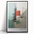 Large abstract wall art featuring Rothko-inspired blocks of color in deep red and black on a framed acrylic.