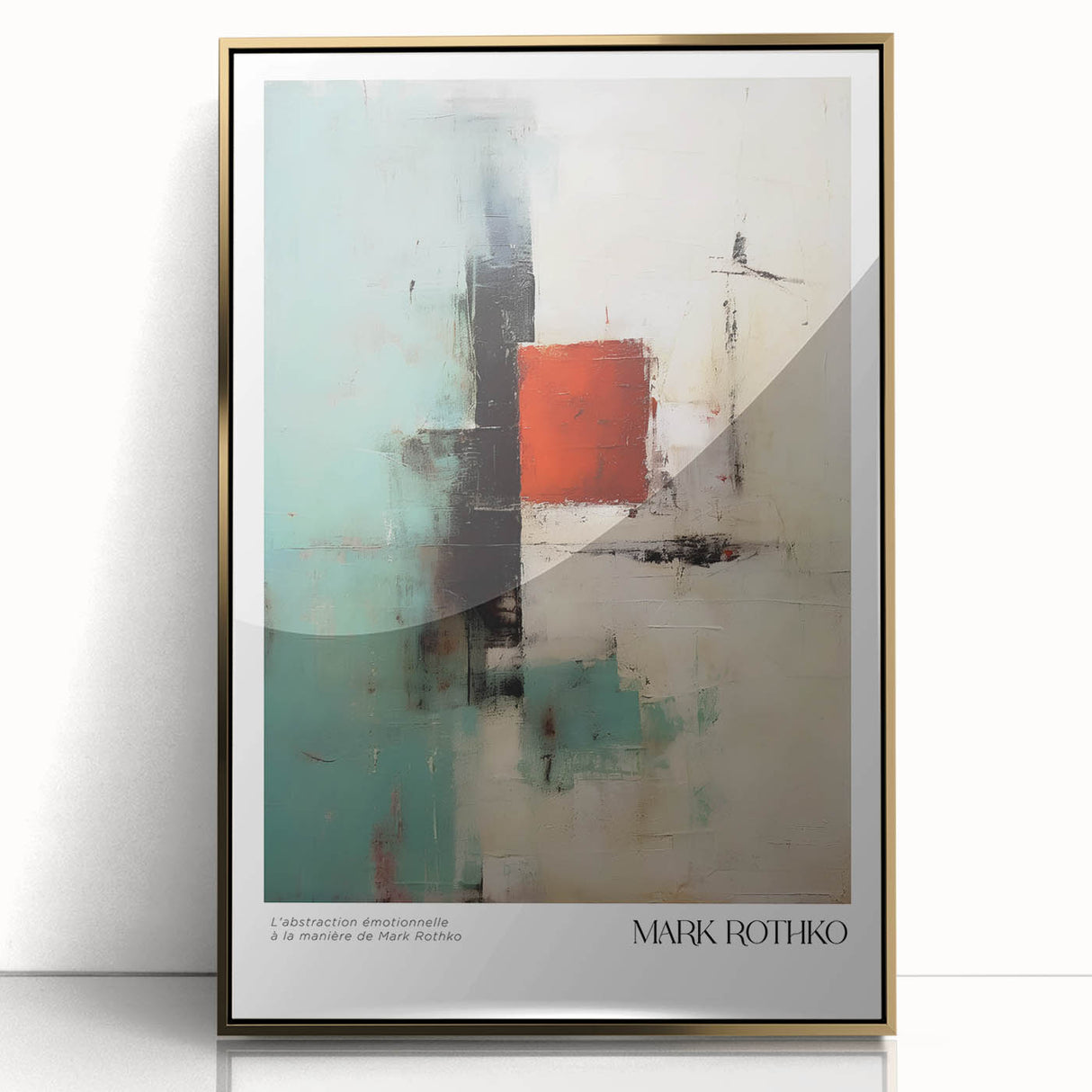 Large art print of a mid-century modernist style by Mark Rothko.