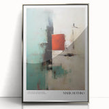 Mid-century modernist art by Mark Rothko, featuring abstract blocks in red and orange on acrylic print.