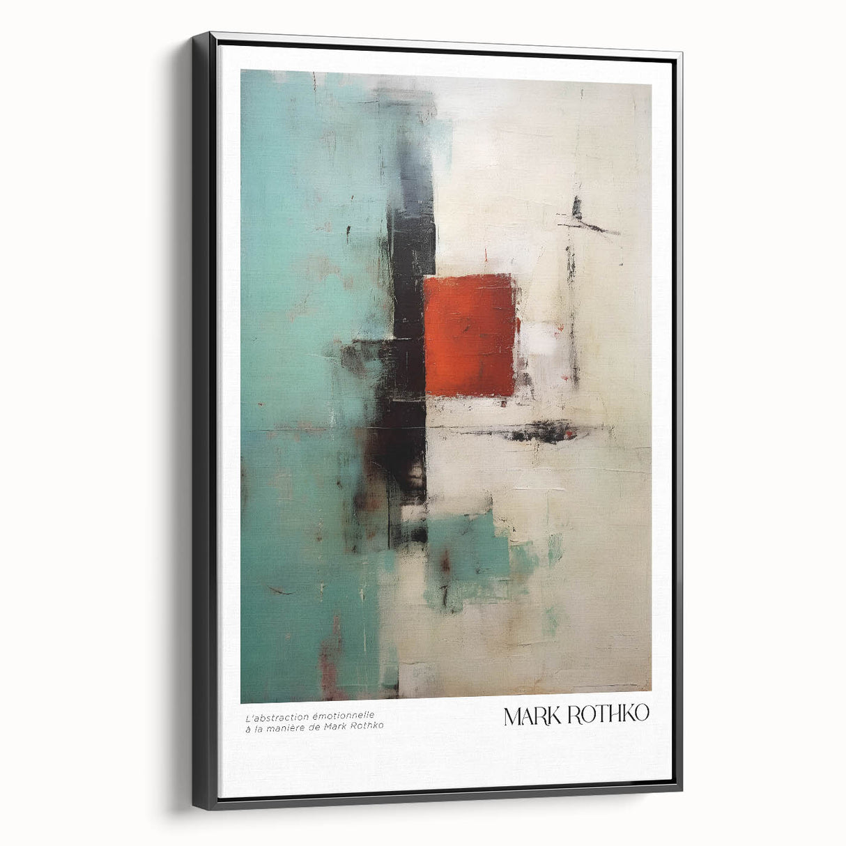 Black and white landscape painting on framed canvas, featuring a minimalistic style, ideal for bedroom wall art.