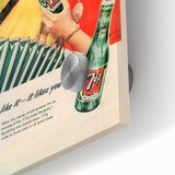 Retro 7-Up Party Ad – Vintage Print for Nostalgic Wall Art