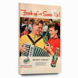 Retro 7-Up Party Ad – Vintage Print for Nostalgic Wall Art
