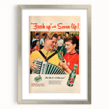 Retro 7-Up Party Ad – Vintage Print for Nostalgic Wall Art
