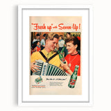 Retro 7-Up Party Ad – Vintage Print for Nostalgic Wall Art