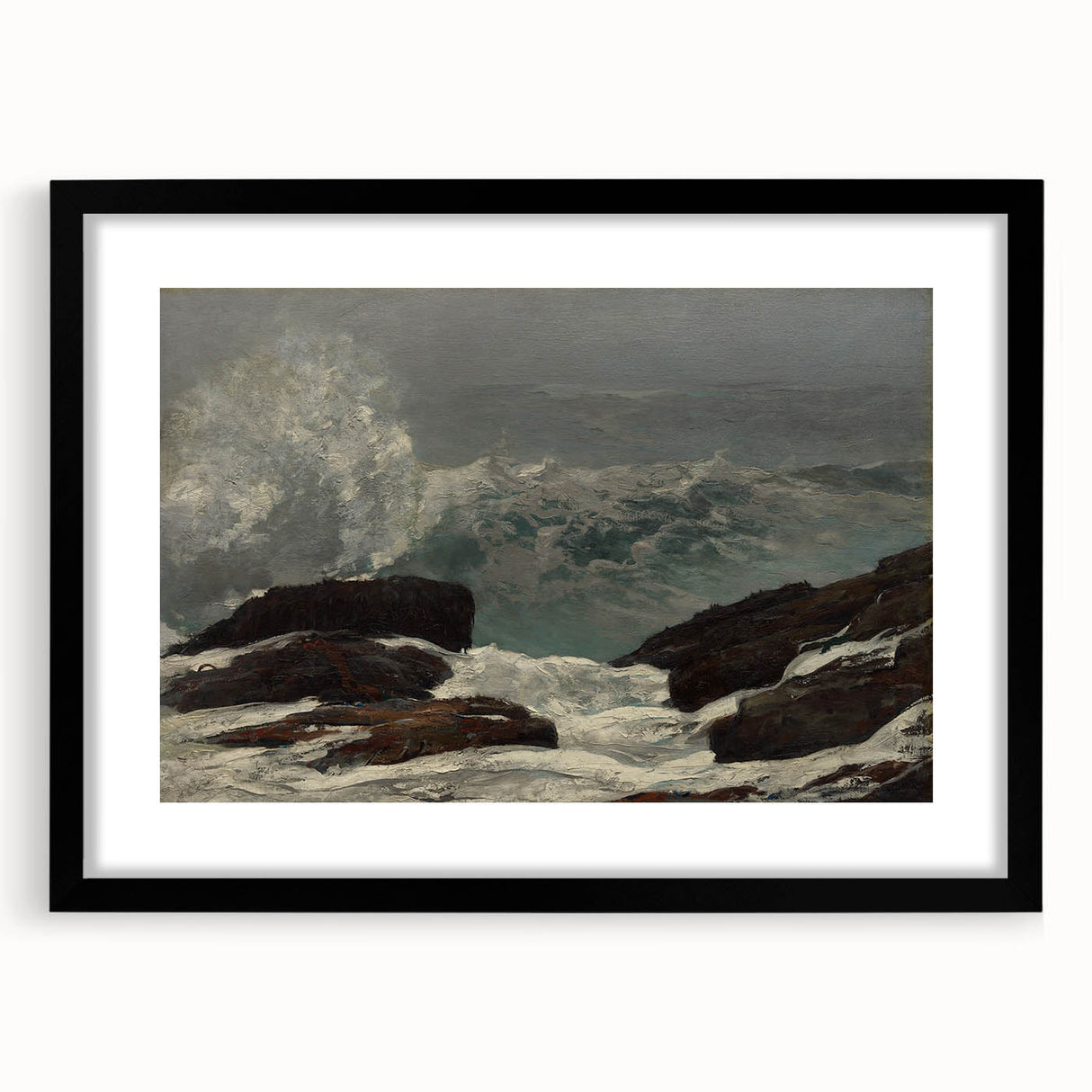 Realistic Coastal Scene Art Print: "Maine Coast" by Winslow Homer