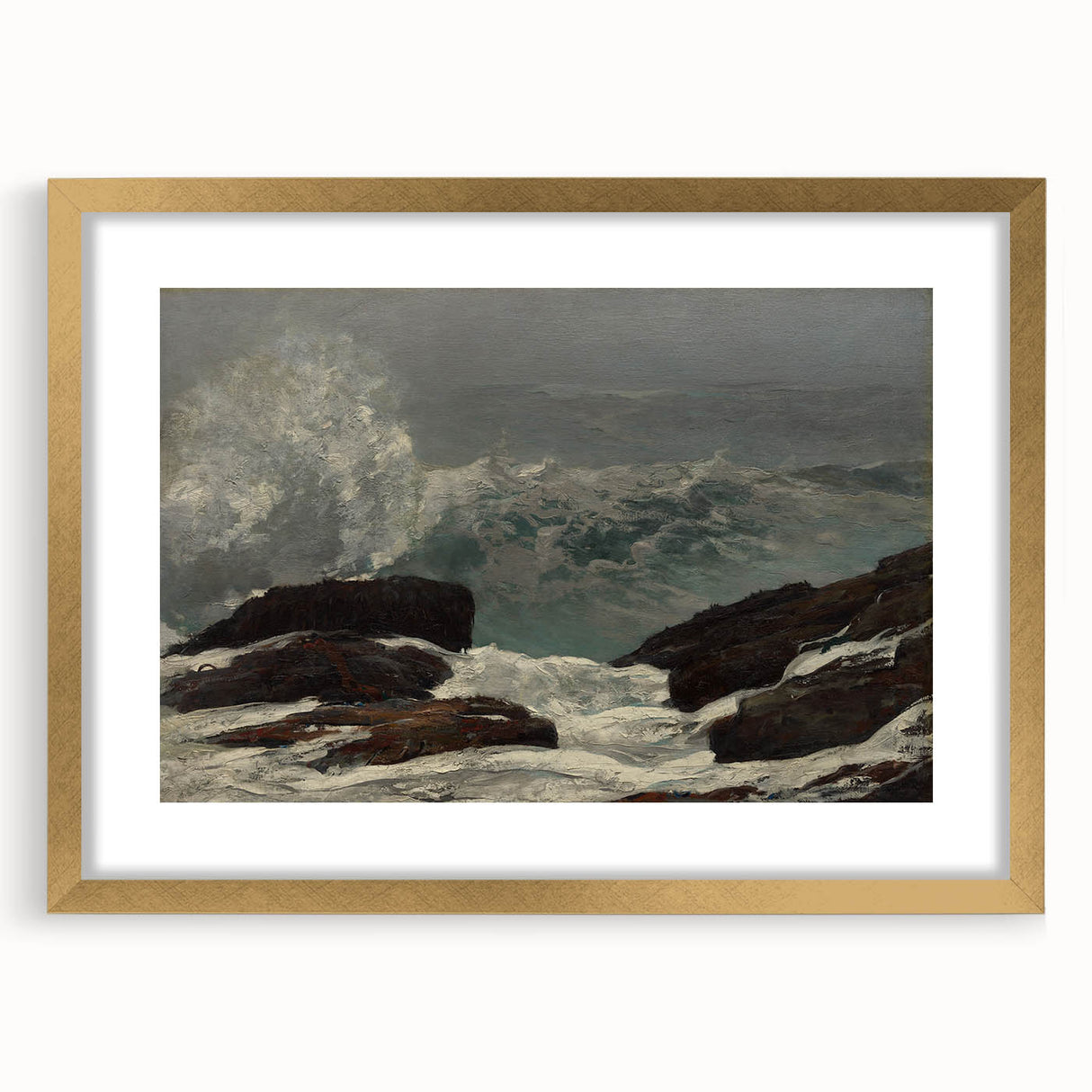Realistic Coastal Scene Art Print: "Maine Coast" by Winslow Homer