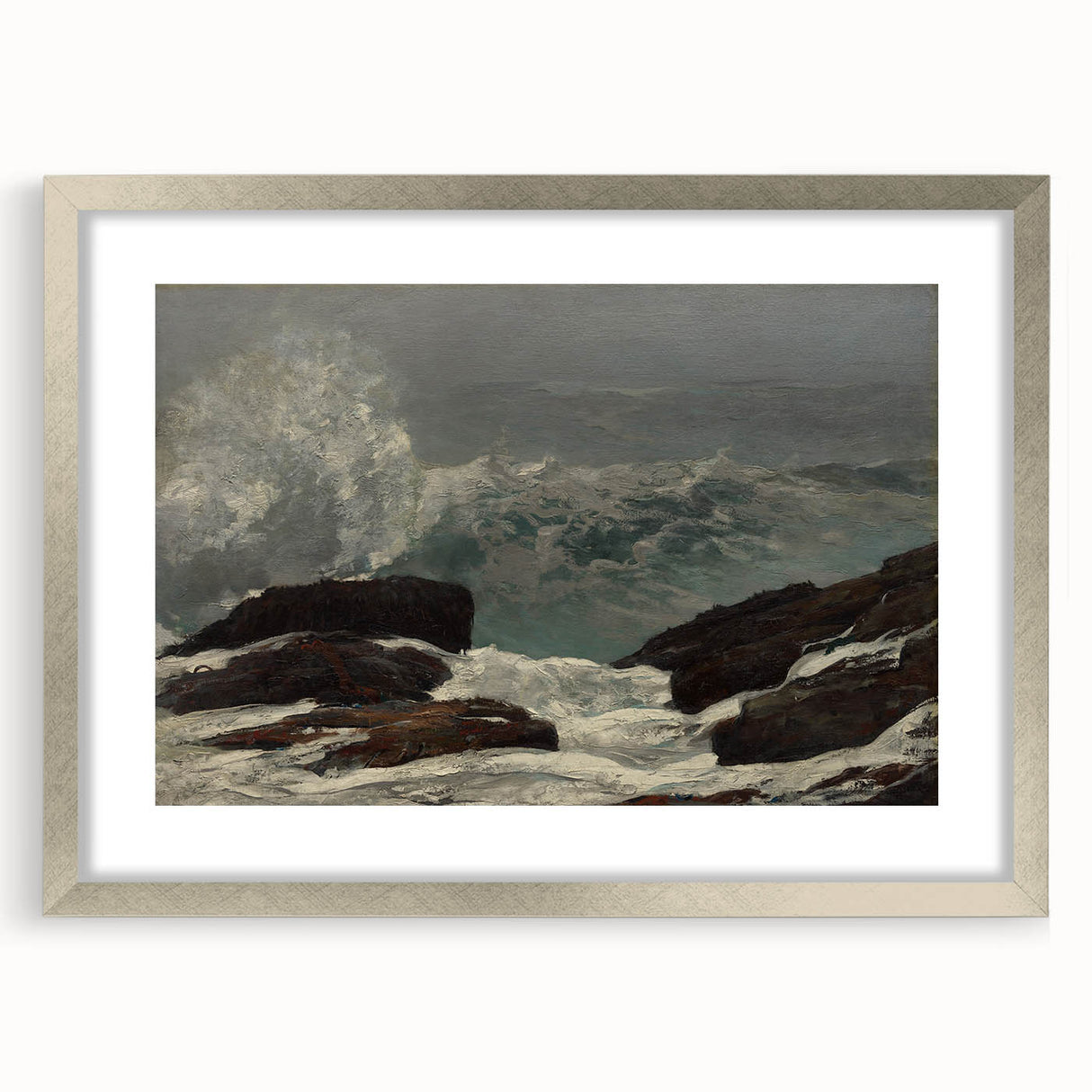 Realistic Coastal Scene Art Print: "Maine Coast" by Winslow Homer
