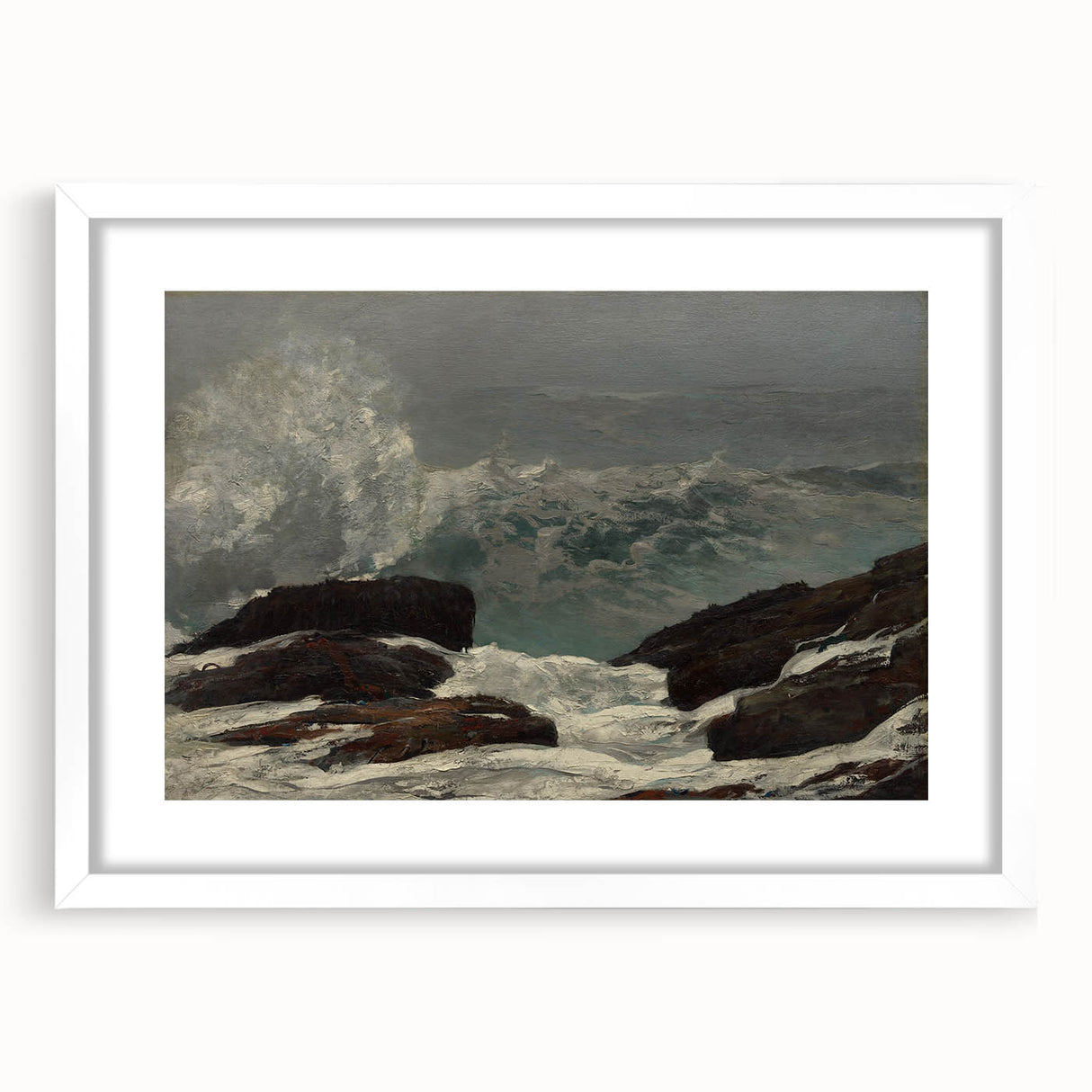 Realistic Coastal Scene Art Print: "Maine Coast" by Winslow Homer