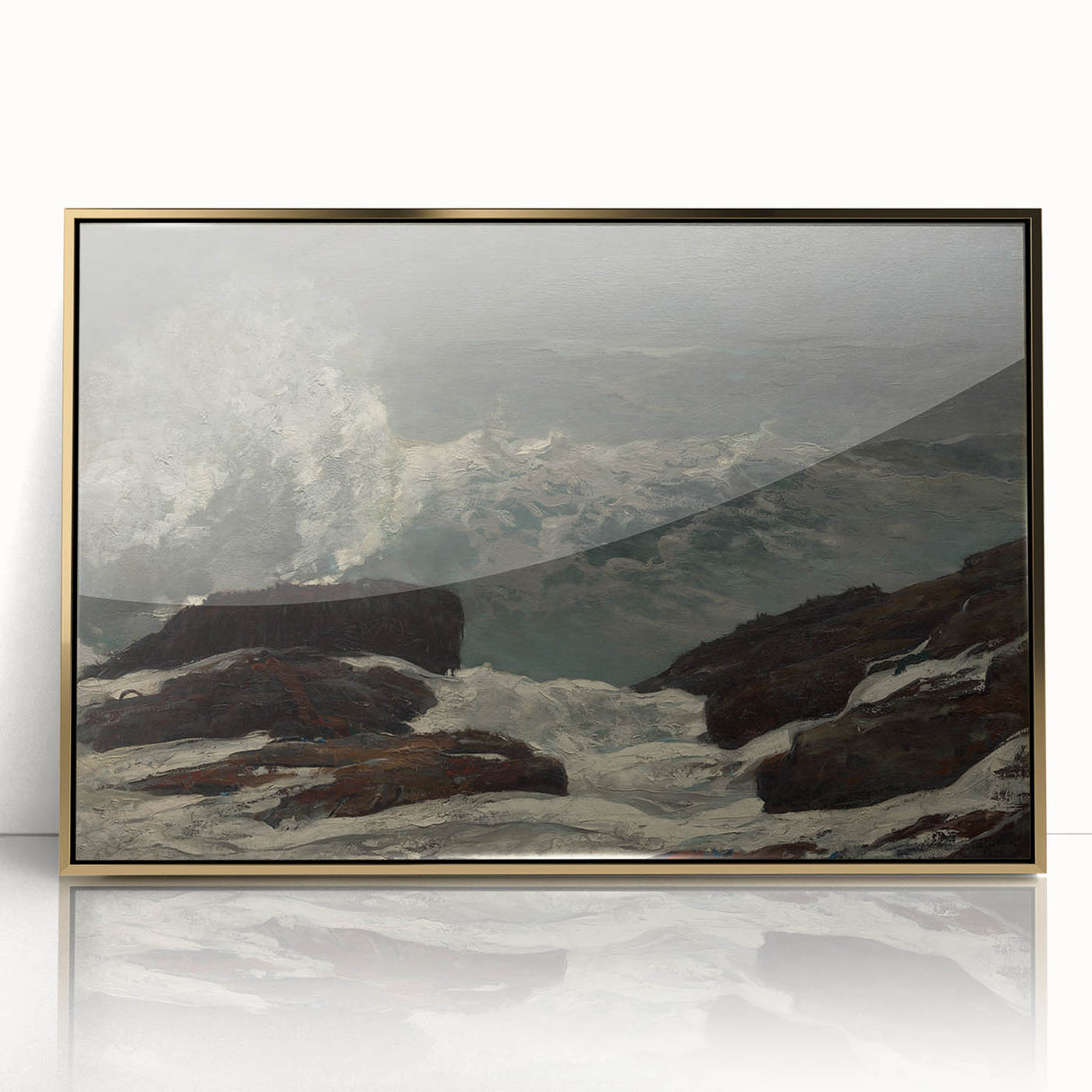 Realistic Coastal Scene Art Print: "Maine Coast" by Winslow Homer