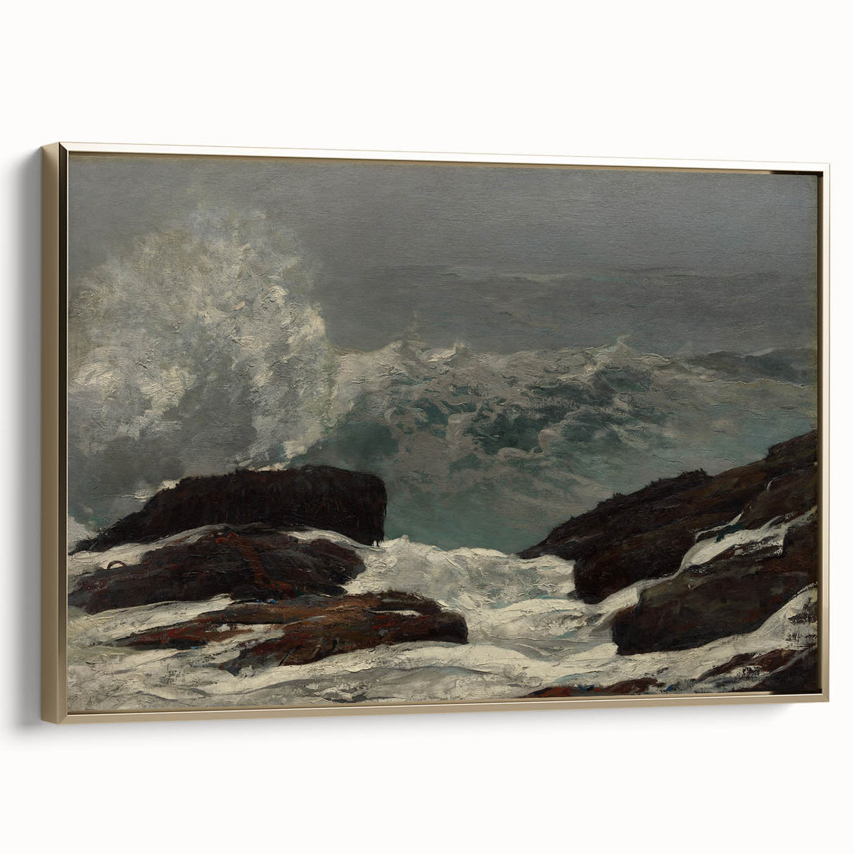 Realistic Coastal Scene Art Print: "Maine Coast" by Winslow Homer