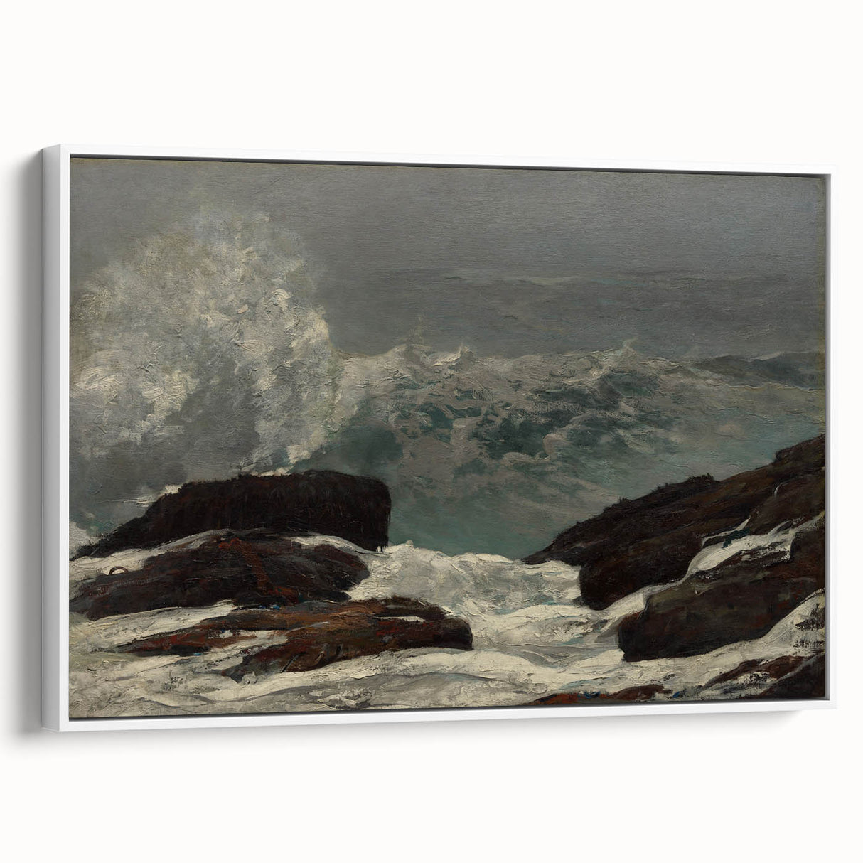 Realistic Coastal Scene Art Print: "Maine Coast" by Winslow Homer