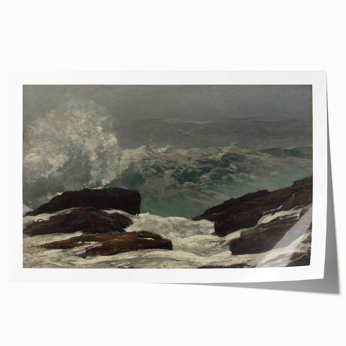 Realistic Coastal Scene Art Print: "Maine Coast" by Winslow Homer
