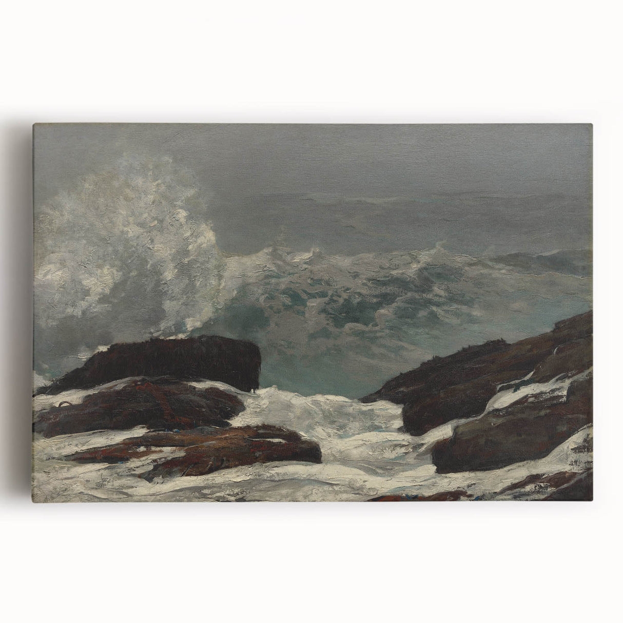 Realistic Coastal Scene Art Print: "Maine Coast" by Winslow Homer