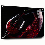 Red Wine Elegance - Modern Kitchen Art for Sophisticated Decor