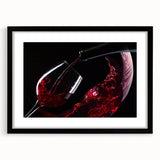 Red Wine Elegance - Modern Kitchen Art for Sophisticated Decor