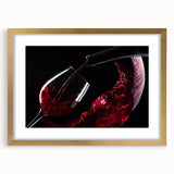 Red Wine Elegance - Modern Kitchen Art for Sophisticated Decor