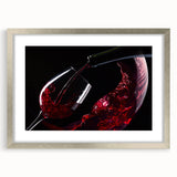 Red Wine Elegance - Modern Kitchen Art for Sophisticated Decor