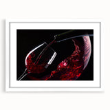 Red Wine Elegance - Modern Kitchen Art for Sophisticated Decor