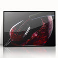 Red Wine Elegance - Modern Kitchen Art for Sophisticated Decor