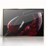 Red Wine Elegance - Modern Kitchen Art for Sophisticated Decor
