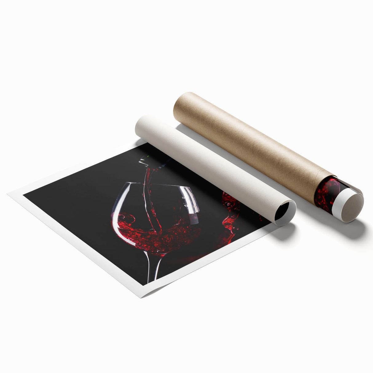 Red Wine Elegance - Modern Kitchen Art for Sophisticated Decor