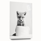 Bathroom Wall Decor - Cute Fox Artwork