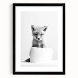 Bathroom Wall Decor - Cute Fox Artwork