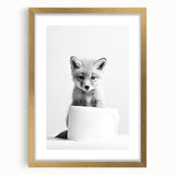 Bathroom Wall Decor - Cute Fox Artwork